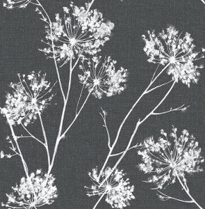 One O'Clocks Charcoal by Seabrook Wallpaper