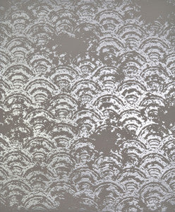 Eclipse Grey & Silver Wallpaper by Antonina Vella