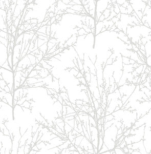 Tree Branches Pearl Gray by Seabrook Wallpaper