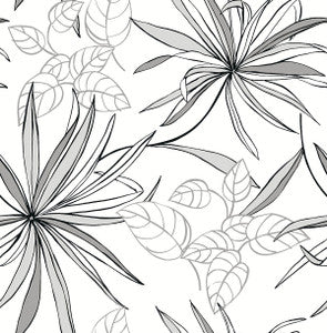 Spider Plants Grayscale by Seabrook Wallpaper