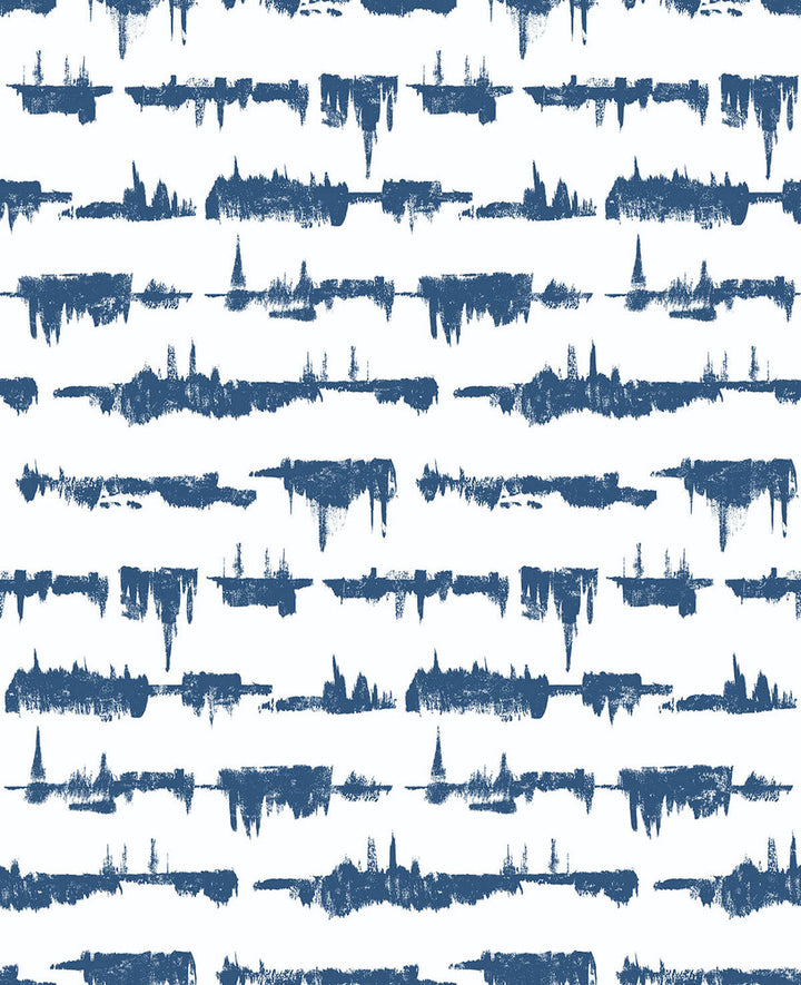Lifeline Navy Blue by Seabrook Wallpaper NextWall Peel & Stick United States 30.75 25.2" 20.5" - Fabric Carolina -