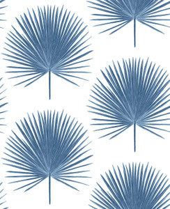 Palmetto Palm Coastal Blue by Seabrook Wallpaper