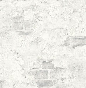 Stuccoed Brick Fog Gray by Seabrook Wallpaper