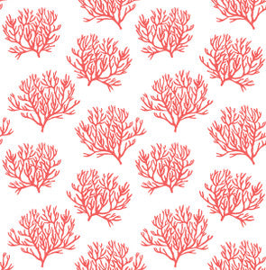 Coastal Coral Reef Vermillion by Seabrook Wallpaper