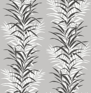 Leaf Stripe Monochrome by Seabrook Wallpaper
