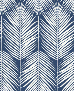 Palm Silhouette Coastal Blue by Seabrook Wallpaper