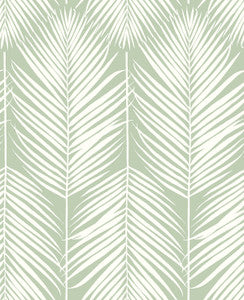 Palm Silhouette Pastel Green by Seabrook Wallpaper