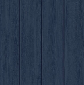 Wood Panel Naval Blue by Seabrook Wallpaper