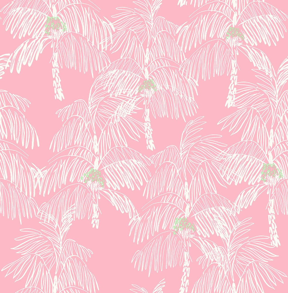 Palm Beach Flamingo by Seabrook Wallpaper NextWall Peel & Stick United States 30.75 20.87" 20.5" - Fabric Carolina -