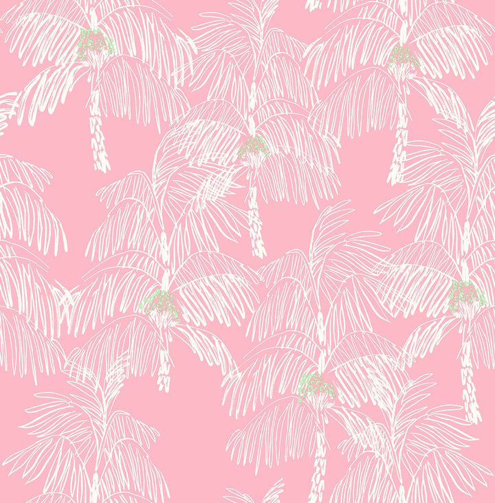 Palm Beach Flamingo by Seabrook Wallpaper NextWall Peel & Stick United States 30.75 20.87" 20.5" - Fabric Carolina -