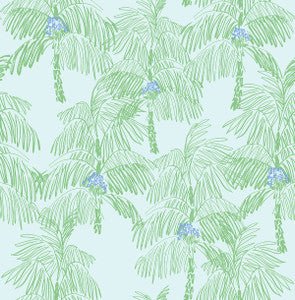 Palm Beach Baby Blue & Seafoam by Seabrook Wallpaper