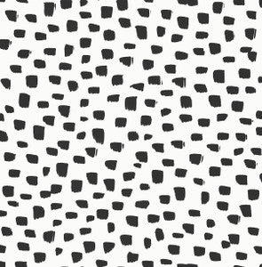 Speckled Dot Black & White by Seabrook Wallpaper