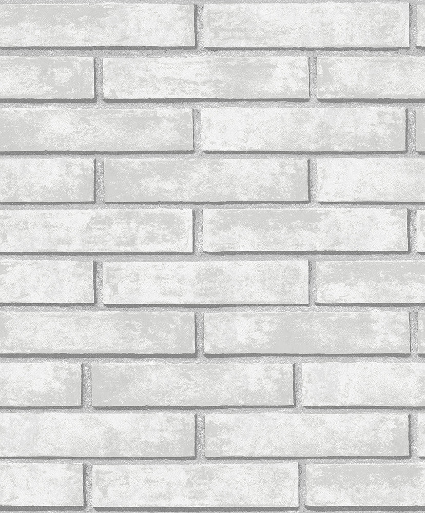 Monarch Brick Calcutta Grey by Seabrook Wallpaper NextWall Peel & Stick United States 30.75 25.2" 20.9" - Fabric Carolina -