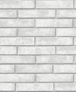 Monarch Brick Calcutta Grey by Seabrook Wallpaper