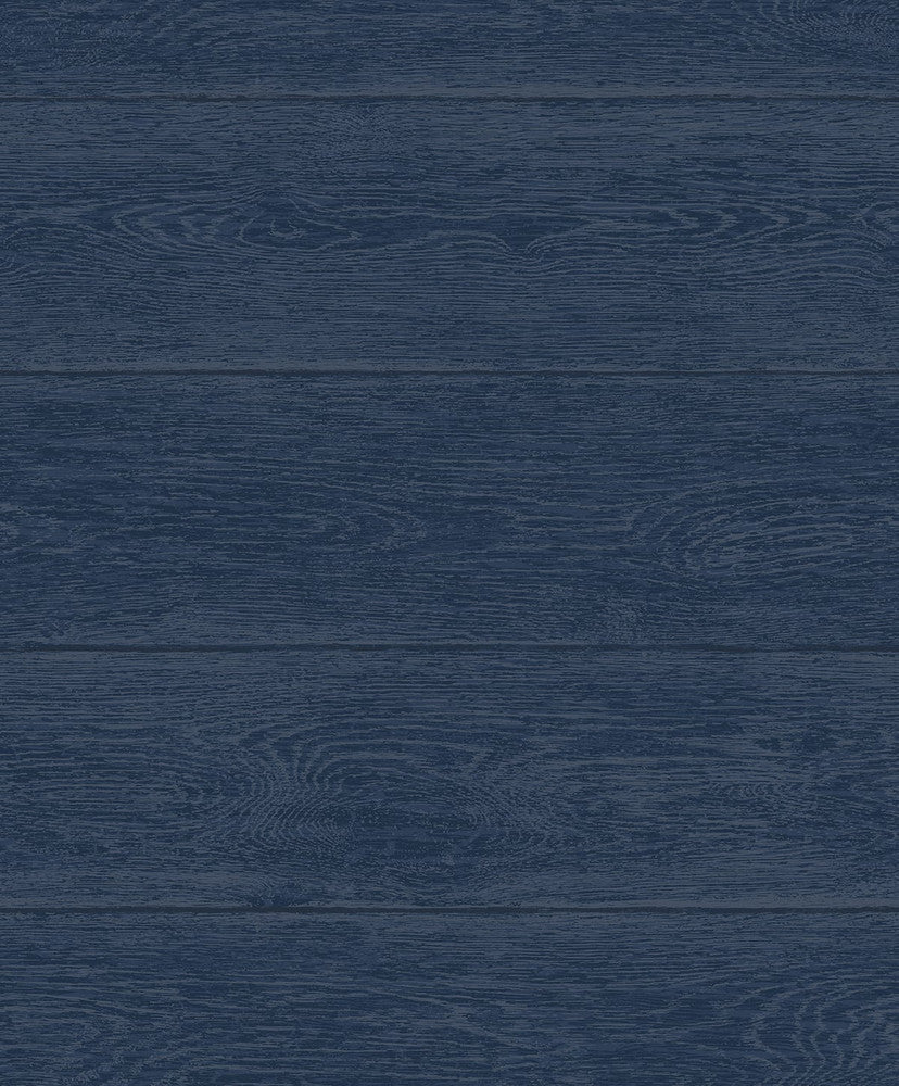 Woodgrain Navy Blue by Seabrook Wallpaper NextWall Peel & Stick United States 30.75 25.2" 20.9" - Fabric Carolina -
