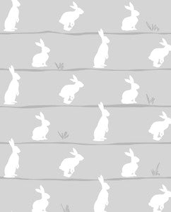 Bunny Trail Daydream Grey by Seabrook Wallpaper