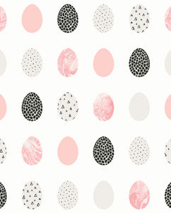 Mod Eggs Pink & Black by Seabrook Wallpaper