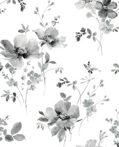 Watercolor Windflower Inkwell & Heather by Seabrook Wallpaper