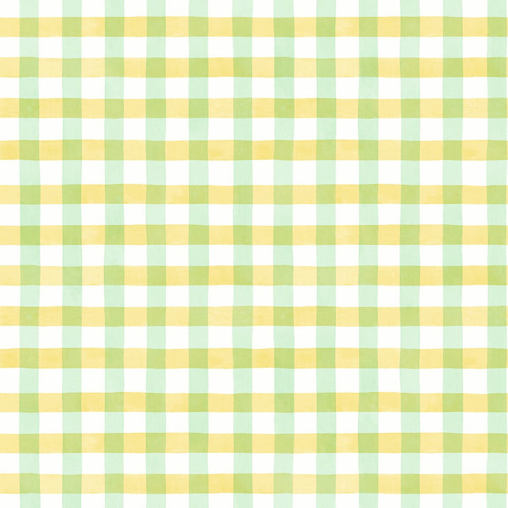 Spring Plaid Lemon Lime by Seabrook Wallpaper NextWall Peel & Stick United States 30.75 8.4" 20.5" - Fabric Carolina -