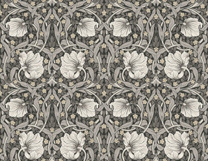 Pimpernel Floral Charcoal & Pearl Grey by Seabrook Wallpaper