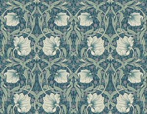 Pimpernel Floral Teal & Sandstone by Seabrook Wallpaper
