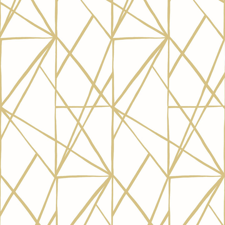 Quartz Geo Metallic Gold by Seabrook Wallpaper NextWall Peel & Stick United States 30.75 25.2" 20.5" - Fabric Carolina -