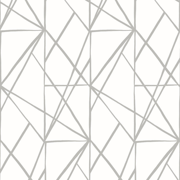 Quartz Geo Harbor Grey by Seabrook Wallpaper NextWall Peel & Stick United States 30.75 25.2" 20.5" - Fabric Carolina -