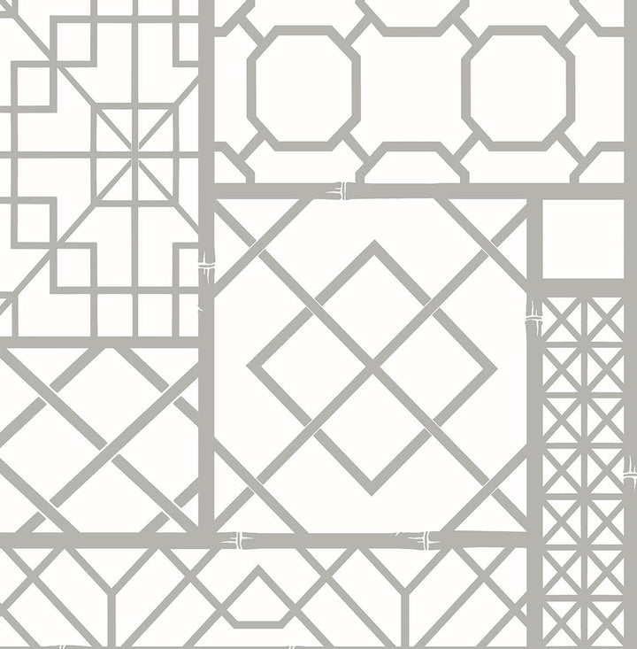 Garden Trellis Harbor Grey by Seabrook Wallpaper NextWall Peel & Stick United States 30.75 20.87" 20.5" - Fabric Carolina -