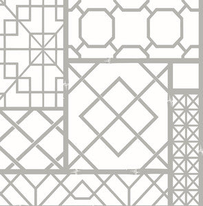 Garden Trellis Harbor Grey by Seabrook Wallpaper