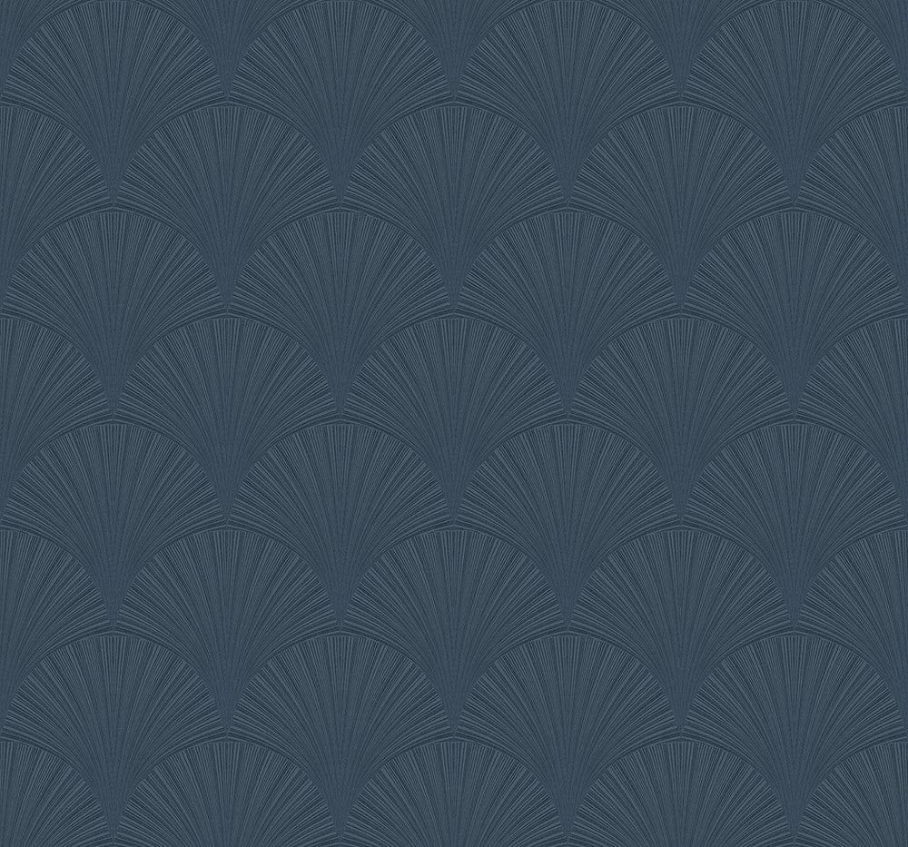 Arches Denim Blue by Seabrook Wallpaper NextWall Peel & Stick United States 40.5 6.3" 27" - Fabric Carolina -