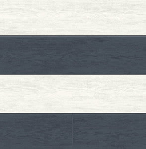 Two Toned Shiplap Navy Blue by Seabrook Wallpaper