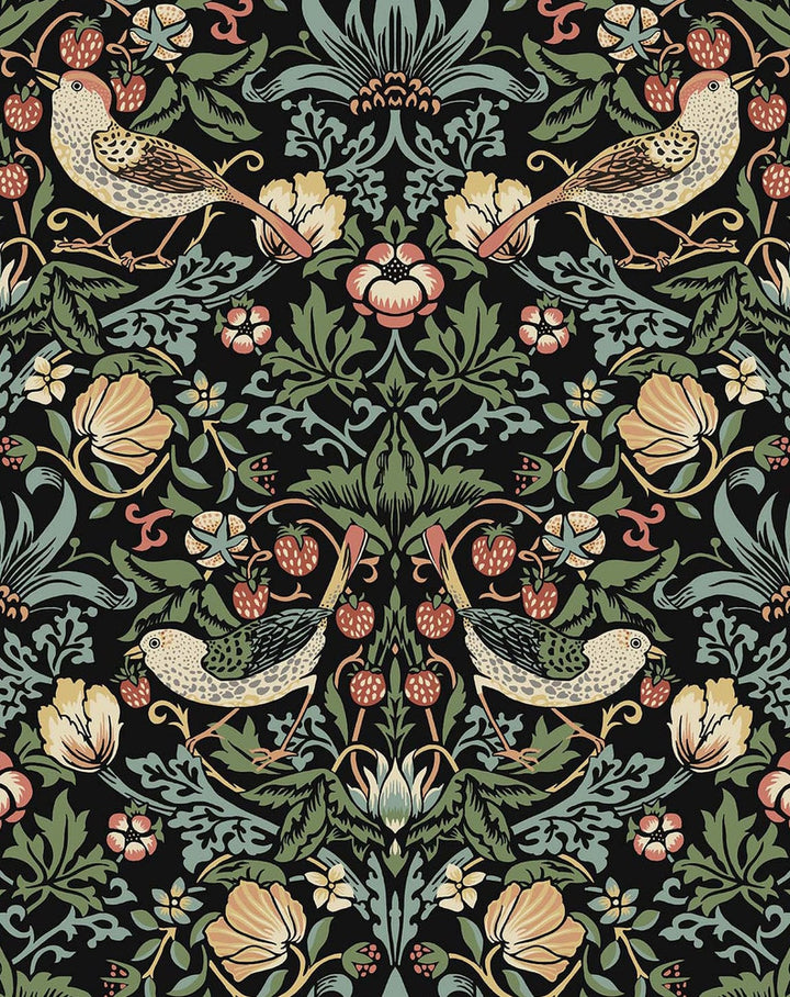 Aves Garden Ebony by Seabrook Wallpaper NextWall Peel & Stick United States 30.75 25.2" 20.5" - Fabric Carolina -