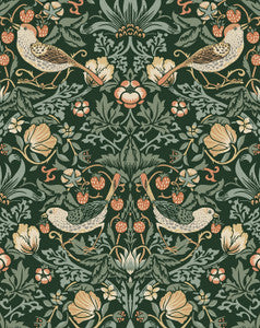 Aves Garden Forest Green by Seabrook Wallpaper