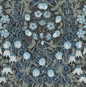 Tulip Garden Bluestone by Seabrook Wallpaper