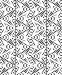 Zen Geo Onyx & Metallic Silver by Seabrook Wallpaper
