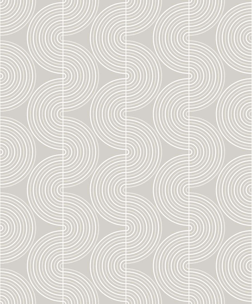 Zen Geo Alloy Grey by Seabrook Wallpaper NextWall Peel & Stick United States 31.35 6.3" 20.9" - Fabric Carolina -
