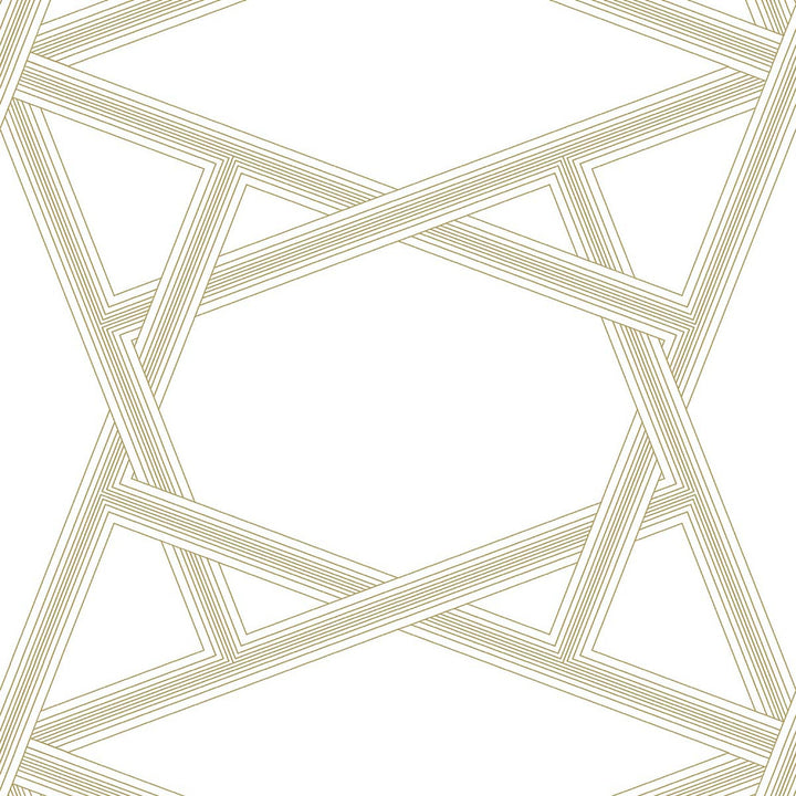 Crossroads Geo Metallic Gold by Seabrook Wallpaper NextWall Peel & Stick United States 31.35 18" 20.9" - Fabric Carolina -