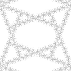 Crossroads Geo Metallic Silver by Seabrook Wallpaper