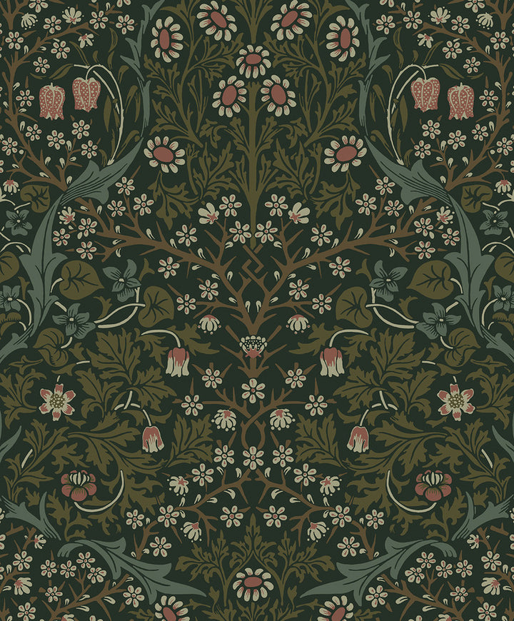 Victorian Garden Greenery by Seabrook Wallpaper NextWall Peel & Stick Netherlands 31.35 25.2" 20.9" - Fabric Carolina -