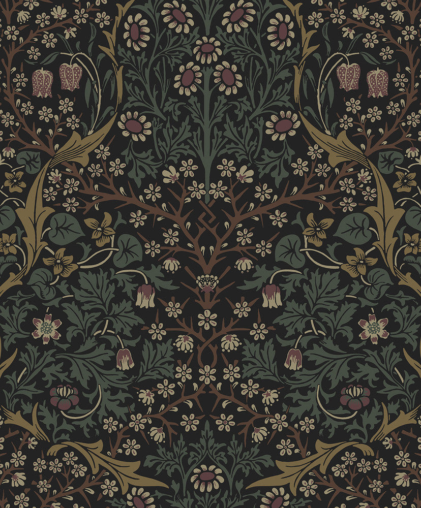 Victorian Garden Blacksmith & Cliffside by Seabrook Wallpaper NextWall Peel & Stick Netherlands 31.35 25.2" 20.9" - Fabric Carolina -