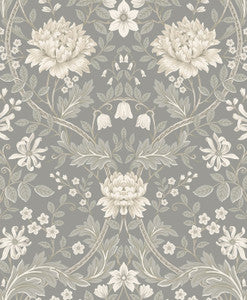 Honeysuckle Trail Daydream Grey by Seabrook Wallpaper