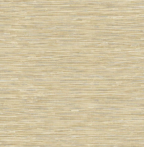 Cyrus Faux Grasscloth Khaki & Metallic Silver by Seabrook Wallpaper