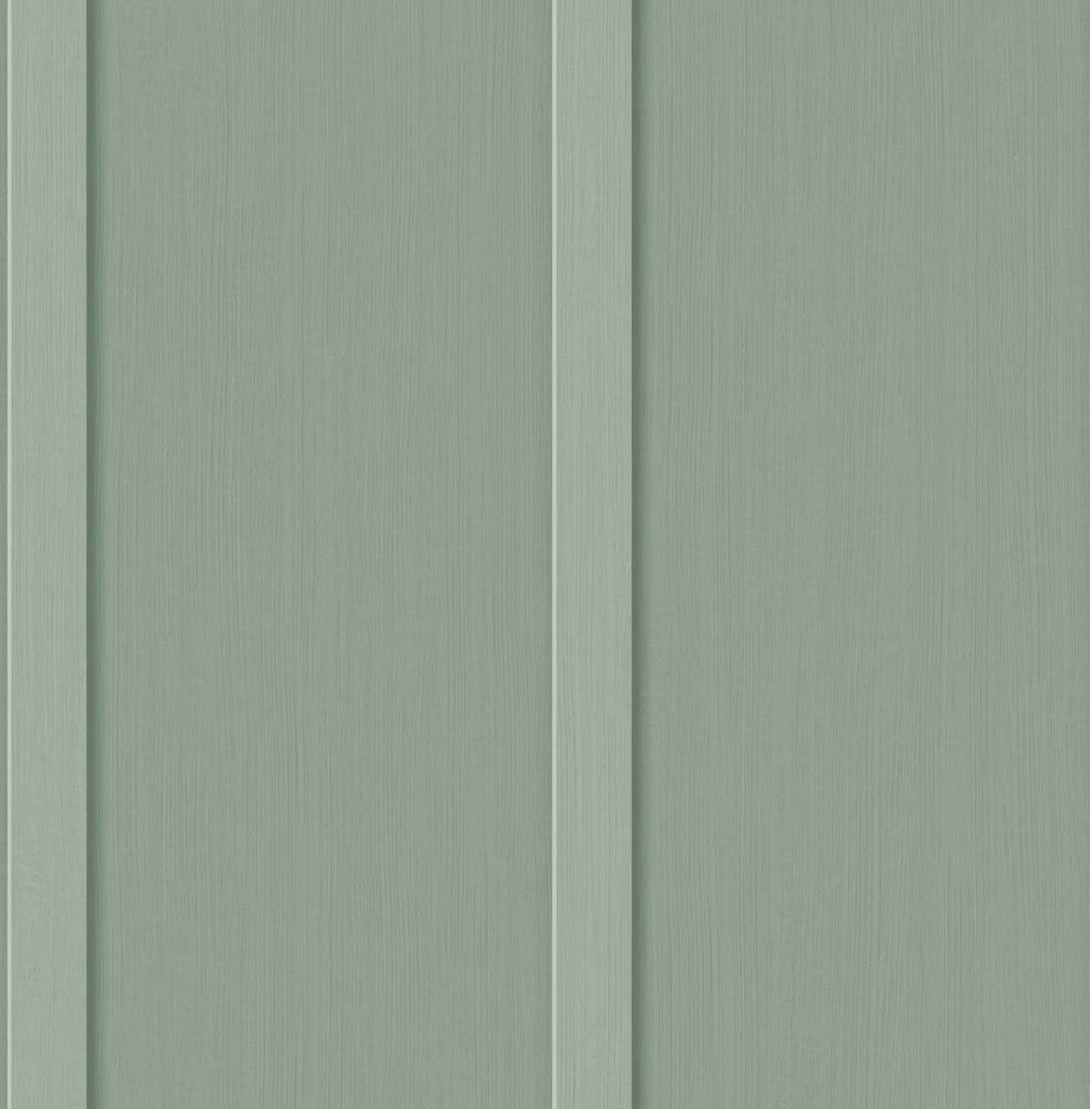 Faux Board & Batten Sage Green by Seabrook Wallpaper NextWall Peel & Stick United States 30.75 0" 20.5" - Fabric Carolina -