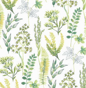 Wild Garden Lemon Lime by Seabrook Wallpaper