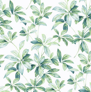 Leaf Trail Seaglass by Seabrook Wallpaper