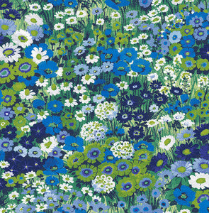 Floral Meadow Bright Blue & Sap Green by Seabrook Wallpaper
