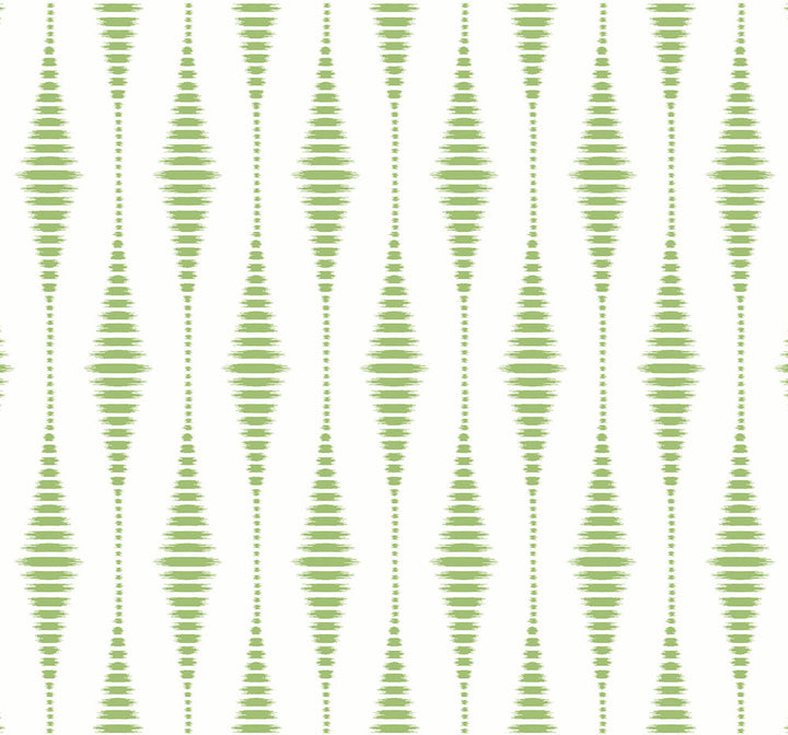 Striped Ikat Macaw Green by Seabrook Wallpaper NextWall Peel & Stick United States 40.5 12.6" 27" - Fabric Carolina -
