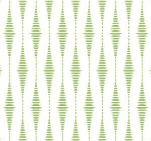 Striped Ikat Macaw Green by Seabrook Wallpaper