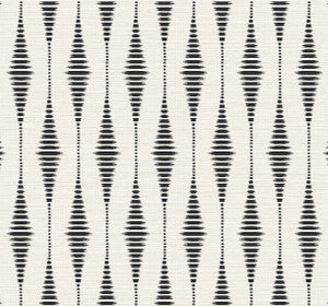 Striped Ikat Ebony & Linen by Seabrook Wallpaper