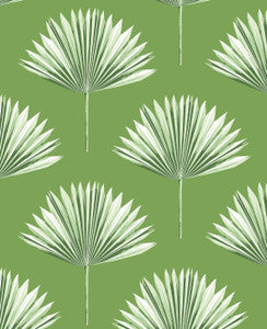 Tropical Fan Palm Green Sprout by Seabrook Wallpaper